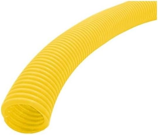 Electriduct Split Wire Loom Tubing Polyethylene Corrugated Flexible Conduit - 1/4" Nominal Size - 10 Feet - Yellow
