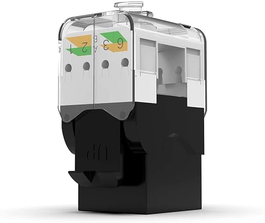 AMPCOM CAT6 Keystone Jack Tool-Less RJ45 UTP, No Punch-Down Tool Required