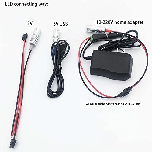2mm 5meters Car Home LED Ambient Plastic Optic Fiber Light Source Kit Tool Free (12V,Red)