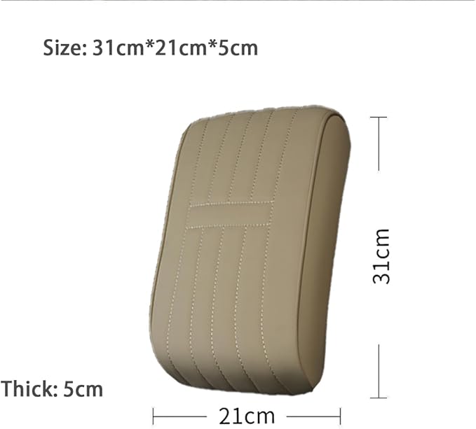 Car Armrest Pad for Volkswagen VW Atlas (7-Seater) 2018 2019 2020 2021 2022 2023 2024 2025 Memory Cotton Armrest Box Pad Center Console Scratch Pad Cushion Protector,Brown