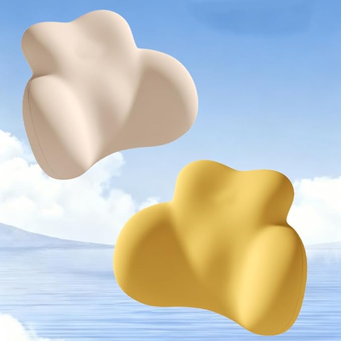 Car Lumbar Support Pillow for Audi RS Q3 2nd Generation 2019 2020 2021 2022 2023 2024 2025 2026 Memory Foam Back Support Cushion Breathable Car Seat Lumbar Pad Accessories,Beige
