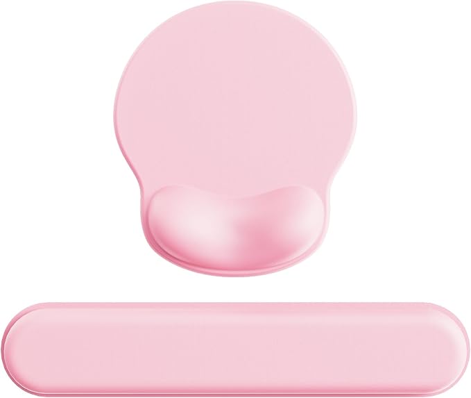 Ergonomic Mouse Pad Wrist Support Set, Memory Foam Keyboard Wrist Rest Set