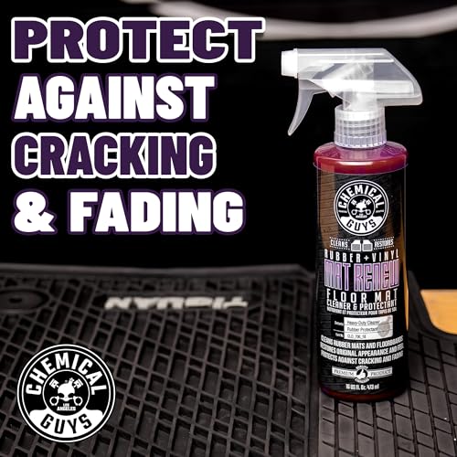 Chemical Guys HOL70016 Heavy Duty Floor Mat Cleaning Kit with Mat Renew Rubber + Vinyl Floor Mat cleaner and Protectant (16 fl oz), Drill Brush Attachment, & Workhorse Towels, 5 Item Kit