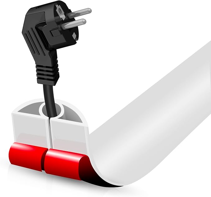 Floor Cord Cover Self Adhesive Cord Hider, 3.3FT Cable Management, Extension