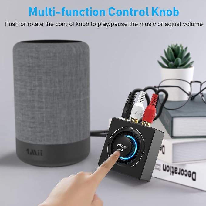 YMOO B06T3 Bluetooth 5.3 Receiver, 100ft RCA Bluetooth Audio Adapter