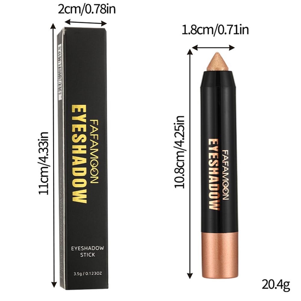 Monochrome Cream Glitter-Shimmer Eye Shadow Stick Palette makeup | 2-in-1 Eyeshadow & Eyeliner Pencil for Women | Waterproof, Vegan & Cruelty-Free | Sombras Para Ojos | 04 Shimmer Pink