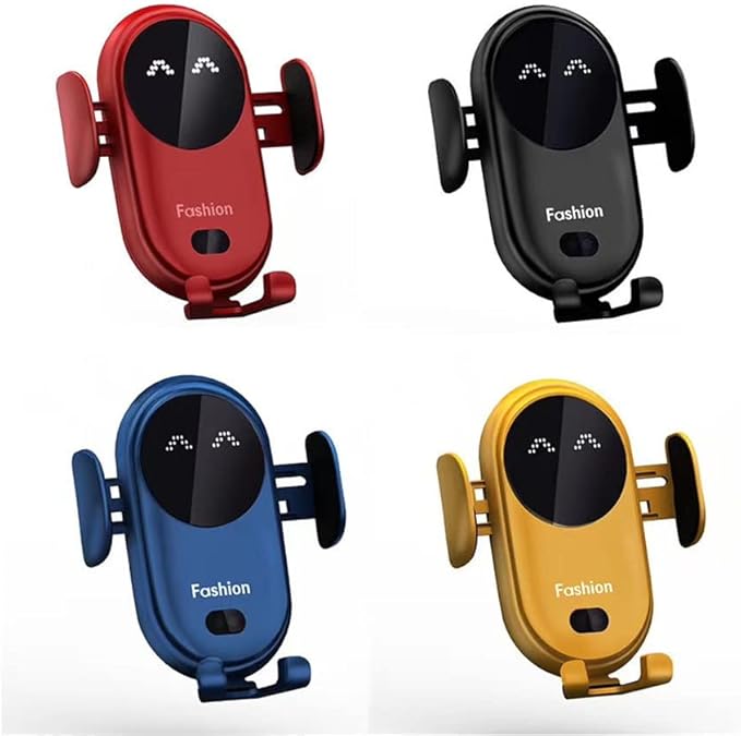 Smart Car Wireless Charger Phone Holder, Fashion Car Charger, Smart Sensor Car Wireless Charger, Automatic PhoneHolder forCar, for All Phone (Blue)