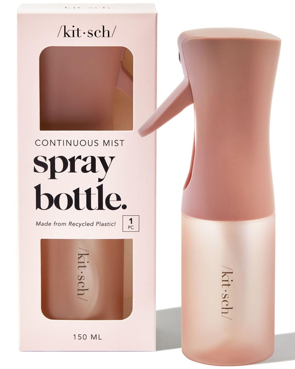 Kitsch Continuous Spray Bottle for Hair | Fine Mist Water Mister for Hair Styling – Spray Bottles for Cleaning, Plants & More – Terracotta, 5 oz