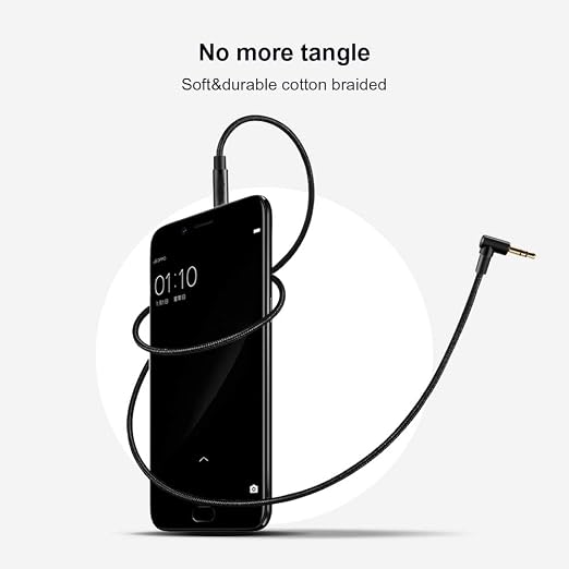 CableCreation 3.5mm Audio Cable 10FT/3M, 3.5mm Right Angle Male to Male