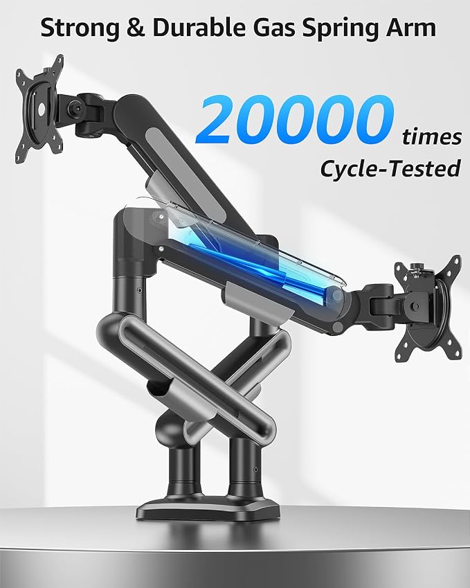 MOUNTUP Dual Monitor Mount Holds 4.4-26.5lbs, Heavy Duty Monitors Arm