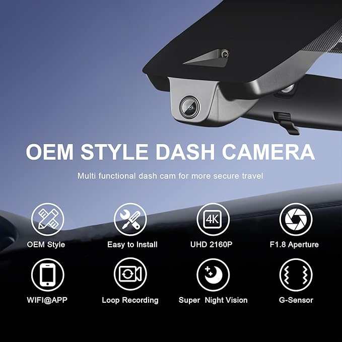 Mangoal 4K Dash Cam Custom fit for Toyota Sienna Gen4 XL40 2021 2022 2023 2024 2025 2026, LE Limited XLE Platinum XSE etc, Integrated OEM Look, UHD 2160P Video, App & WiFi, 64GB Card
