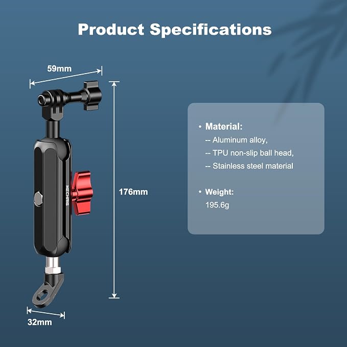Clamp Mount for Action Camera, Super Camera Clamp Mount