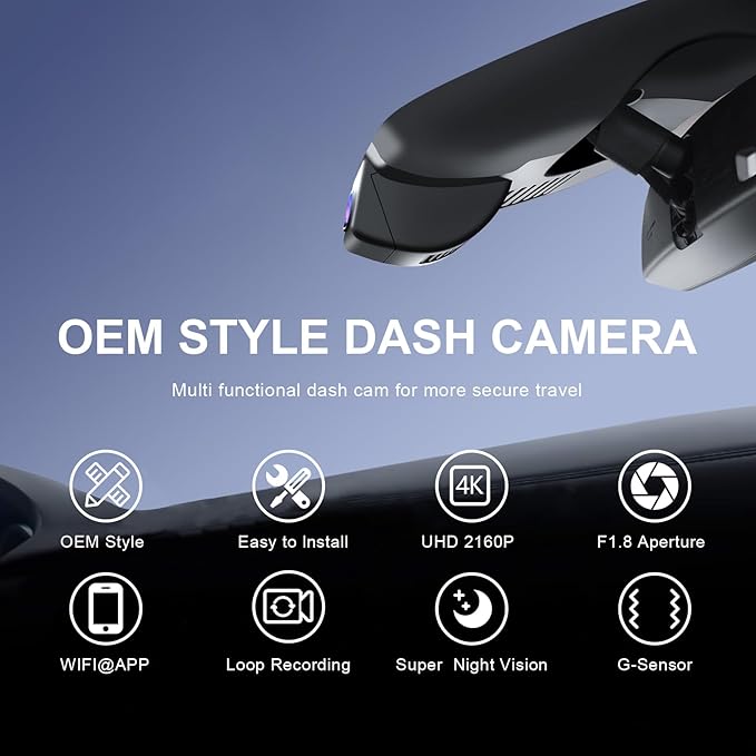 Mangoal 4K Dash Cam Custom fit for Mazda 3 2024 2025 2026(Model B), UHD 2160P Video, Free App & WiFi, 64GB Card