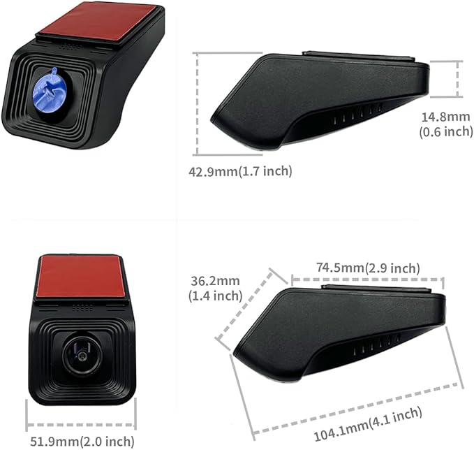 Fitcamx 4K Dash Cam Compatible with Honda 2011-2021 Vehicles (Rhombus Dome Light), Integrated OEM Look, 2160P UHD Video, Built-in WiFi &APP, Loop Recording, Gravity Sensor, Plug & Play, 64GB Card