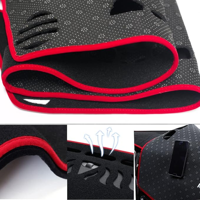 Dashboard Cover for 2020-2022 Ford Escape,Polyester Dash Covers mat,Car Dash Board Protecter Cover,Interior Dash Covers Pads,Red