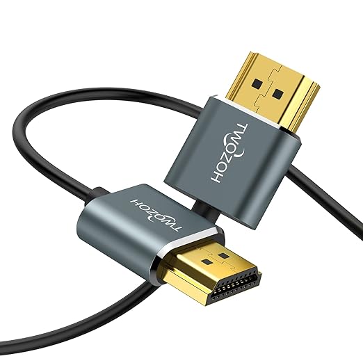 Twozoh Ultra-Thin HDMI to HDMI Cable 3.3FT, Hyper Slim HDMI 2.0 Cable, Extreme