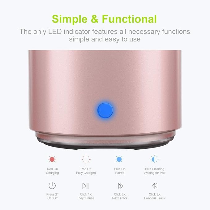 EWA A106 Portable Mini Bluetooth Speaker, Enhanced Bass and High Definition