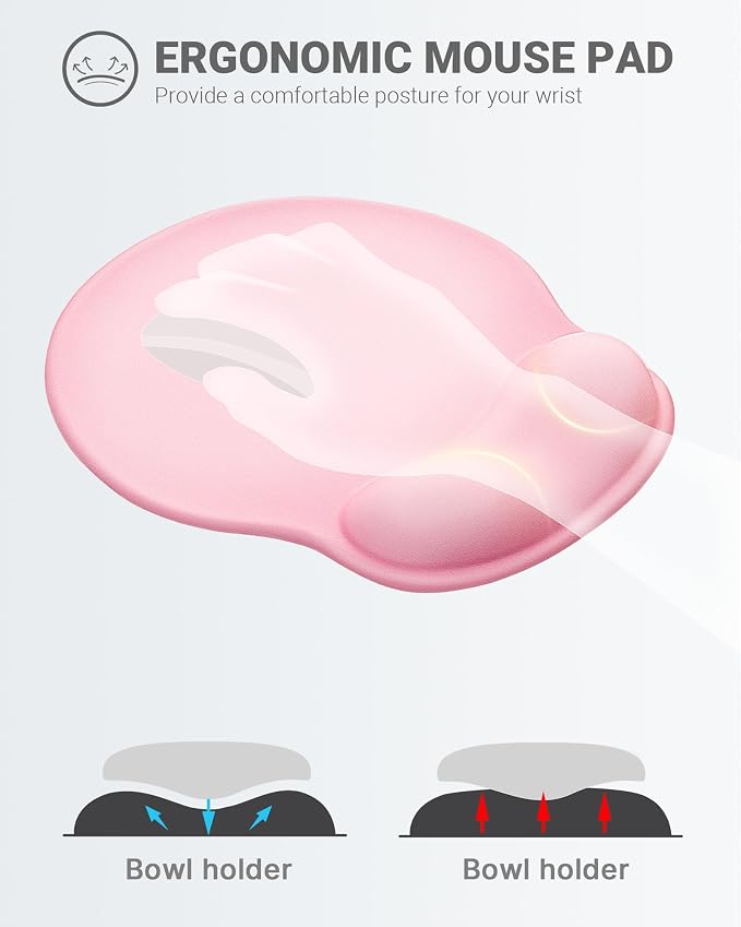 Ergonomic Mouse Pad with Wrist Rest, Large Mousepad, Office Wrist Support Mouse