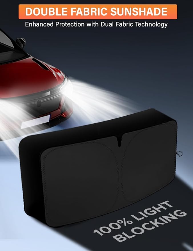 EcoNour Windshield Sunshade Compatible for Honda Civic 2016-2019 2020 2021, Sun Visor for Front Windshield & Window Sun Shade Cover, UV Heat Blocker & Protector, Car Accessories