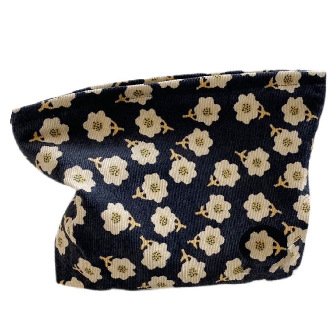 SxoSyo Cosmetic Bags for Women Makeup Bag Large Capacity Purse Travel Toiletry Zipper Storage Pouch Make up Brushes Organizer for Gifts (flowers and plants, Beige)