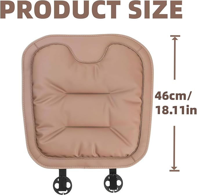 Car Seat Cushion, 2025 New Skin-Friendly Leather Seat Cushions, Breathable Dirt-Repellent Memory Foam Pad for Most Auto & Office Chairs (Orange)