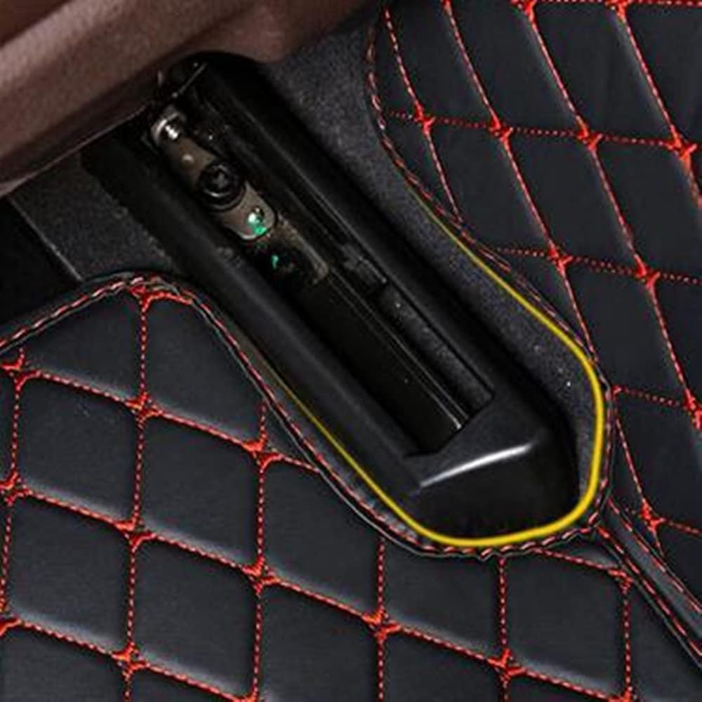 Custom All-Weather Protection Luxury Leather Floor Mats for Cars SUVs Trucks According Anti-Slip Leather Floor mats (Black)