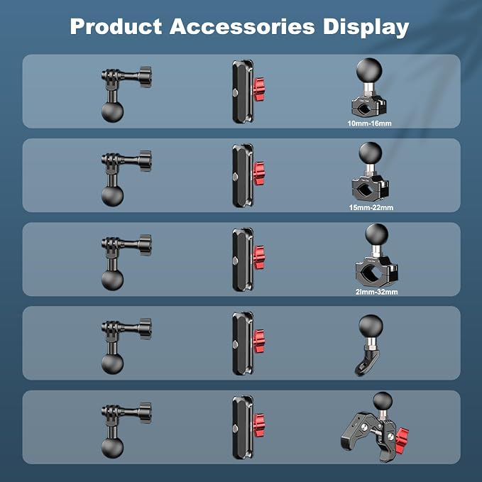 Clamp Mount for Action Camera, Super Camera Clamp Mount