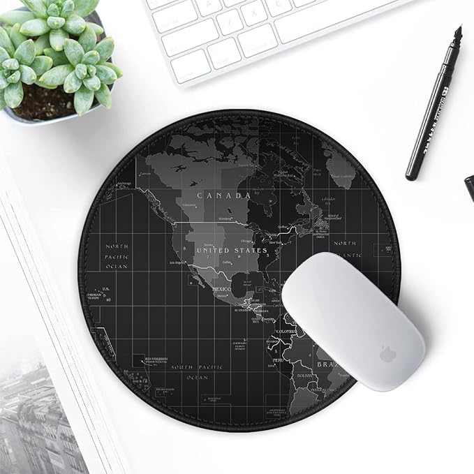ITNRSIIET Round Mouse Pad with Stitched Edge Premium-Textured Waterproof