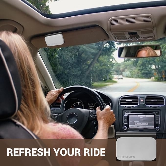 Car Air Freshener, Stone Air Freshener, Automotive Odor Eliminator for Visor Clip- Car Fresheners Long Lasting - CLIP INCLUDED (Charming Orchard/Starter Kit)
