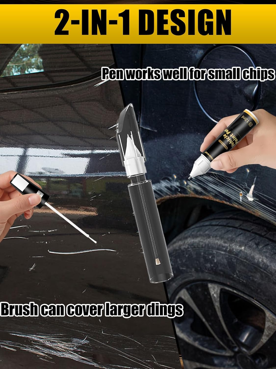 White(Q10) Touch Up Paint Compatible with Nissan, Exact Match Car Paint Pen Automotive Scratch Repair Remover Kit Quick & Easy Solution for Vehile Chips and Nicks