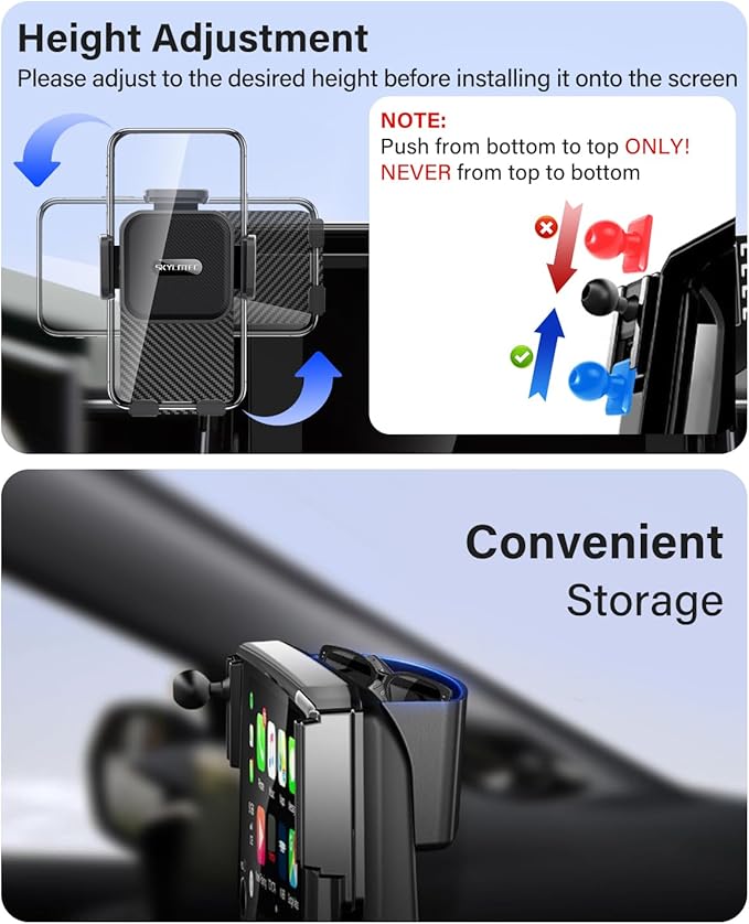 SKYLOTEC Car Phone Holder for BMW 7 Series 2016 2017 2018 2019 2020 2021 2022 Accessories 10.25/10.3-Inch Screen Fixed Clip, Automobile Cradles Phone Mount, Cell Phone Base Not Block Air Vent
