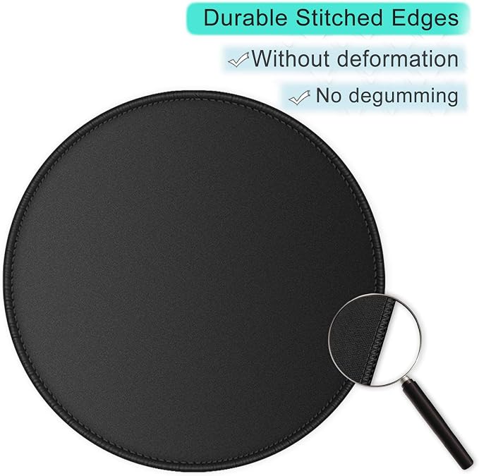 ITNRSIIET Round Mouse Pad with Stitched Edge Premium-Textured Waterproof