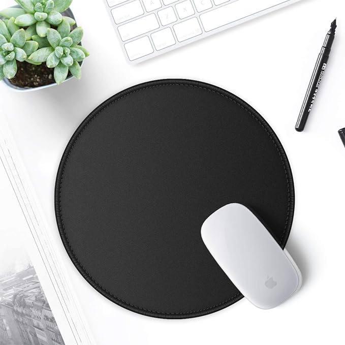 ITNRSIIET Round Mouse Pad with Stitched Edge Premium-Textured Waterproof