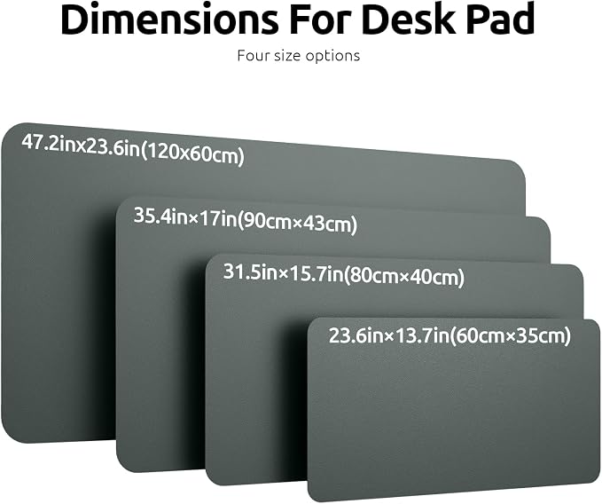YSAGi Leather Desk Pad Protector, Office Desk Mat, Large Mouse Pad, Non-Slip PU