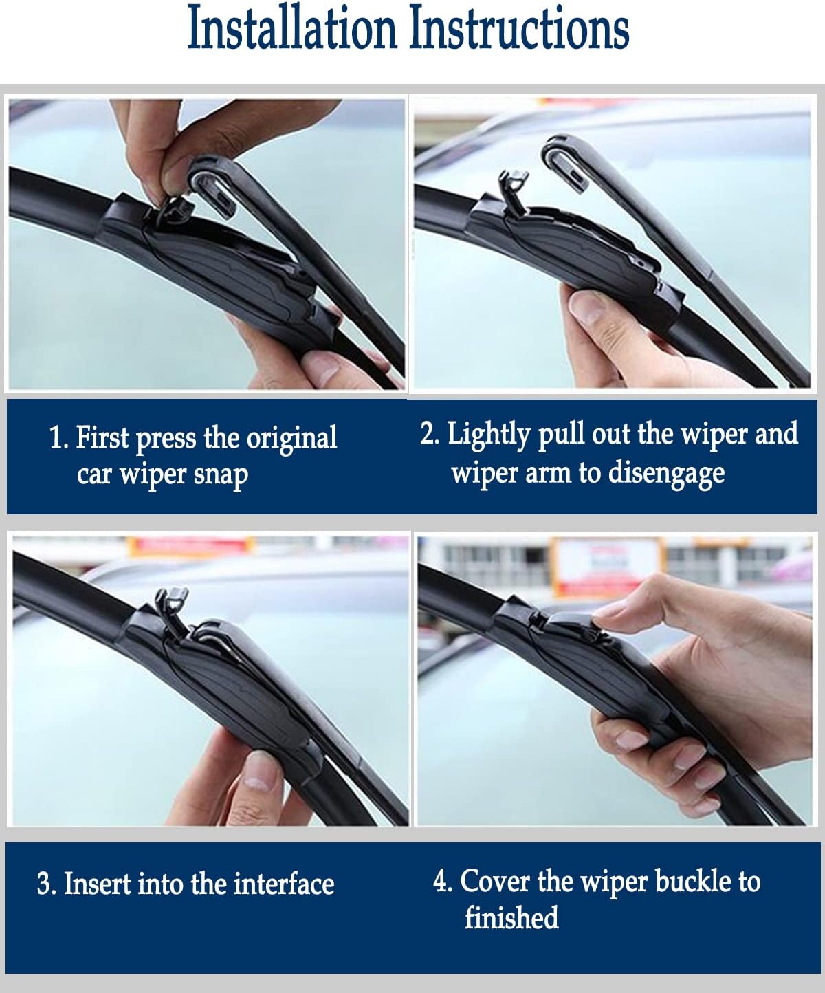 3Pcs Honda Fit Windshield Wipers for 2009-2020 Honda Fit, Original Equipment Automotive Replacement Windshield Wiper Blades for My Car- 28"/14"/14B" (Pack of 3) J- HOOK