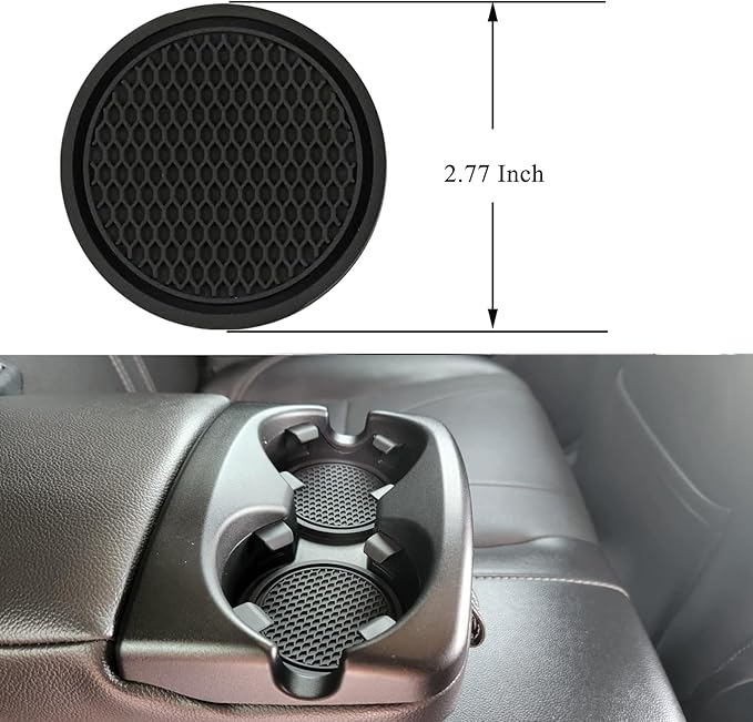 Car Seat Gap Filler Organizer Compatible with Mazda Cx5 CX-5 Accessories Seat Gap Plug Blocker with Storage Slot Non-Slip Car Cup Holder Coaster Black