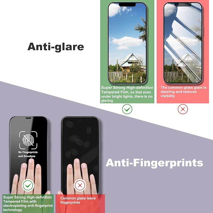 2 Pack Screen Protector for iPhone 11 Pro Max/iPhon XS Max, 9H Tempered Glass