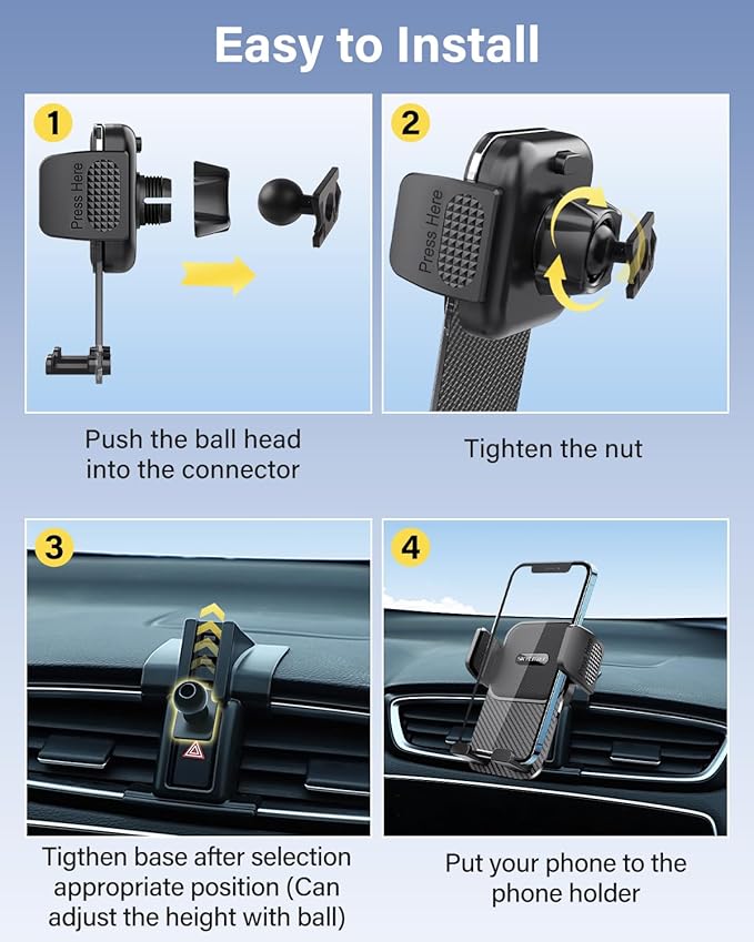SKYLOTEC Car Phone Holder for Nissan Rogue/Rogue Sport 2014 2015 2016 2017 2018 2019 2020 Accessories Automobile Cradles Phone Mount, Cell Phone Base Not Block Air Vent