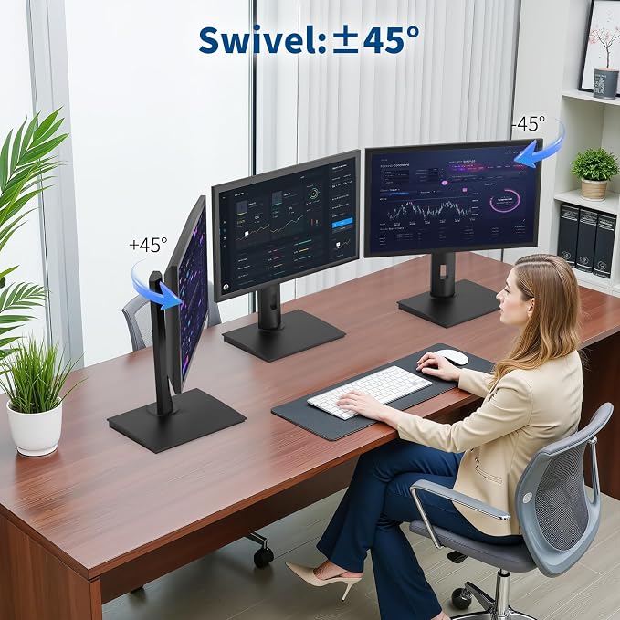 Vesa Monitor Stand with Spring-Adjustable Height, Rotation Vesa Stand,