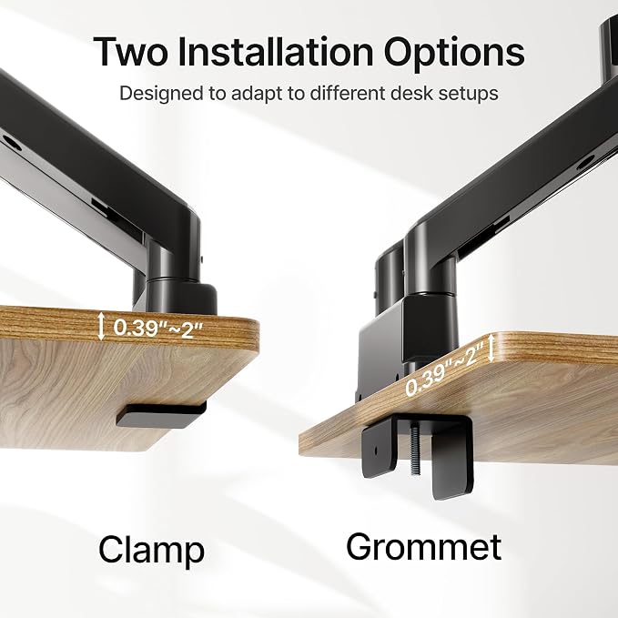 monTEK Dual Monitor Mount with USB Monitor Arms