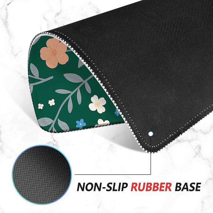 ITNRSIIET Mouse Pad Non-Slip Rubber Base Smooth Surface Stitched Edges