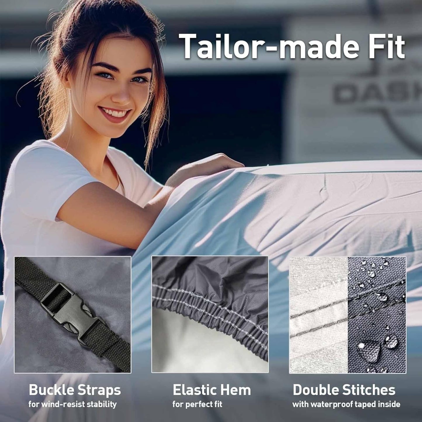 DaShield Ultimum Series Cadillac Allante 1988-1993 Convertible 2-Door All Weather Protection Semi Custom Fit Dust, Sun, Snow, Rain Protection Indoor Outdoor