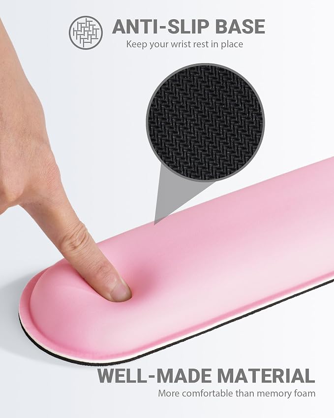 Ergonomic Mouse Pad Wrist Support Set, Memory Foam Keyboard Wrist Rest Set