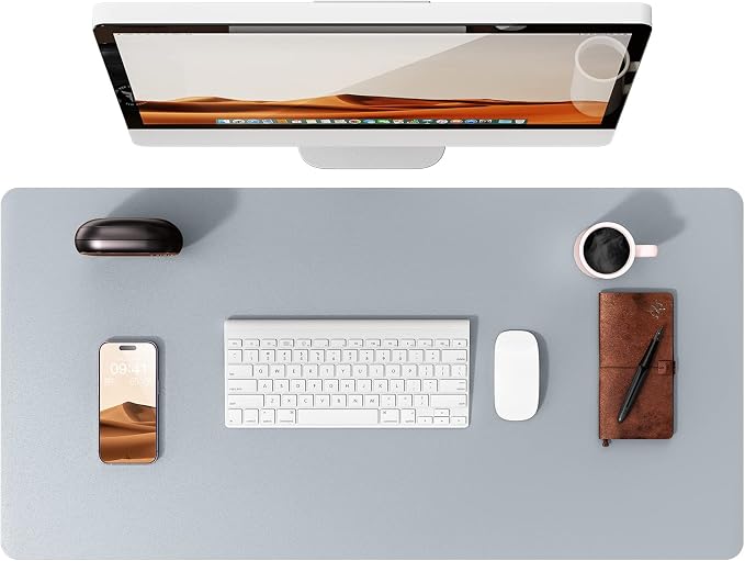 YSAGi Leather Desk Protector, Office Mat, Large Mouse Mat, Non-Slip PU Leather