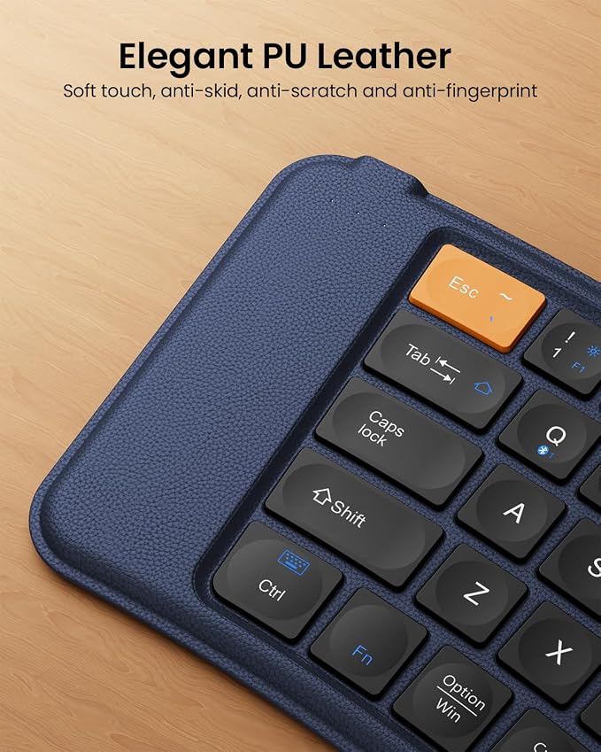 ProtoArc Ergonomic Foldable Keyboard, XK03 Split Folding Travel Bluetooth