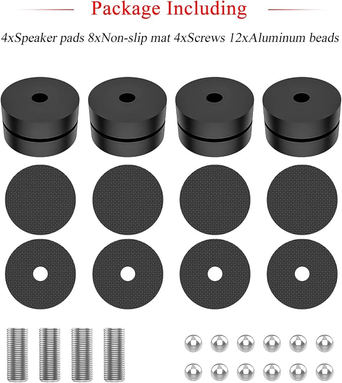 Audiocrast 4X HiFi Speaker Spikes 40×23mm Speaker Stand Feet Pads HiFi Shock