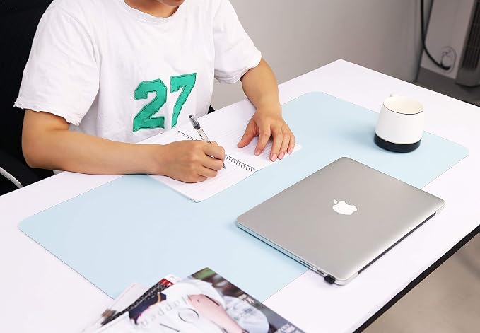 YSAGi Non-Slip Leather Desk Pad L Size, Waterproof Laptop Computer Desk