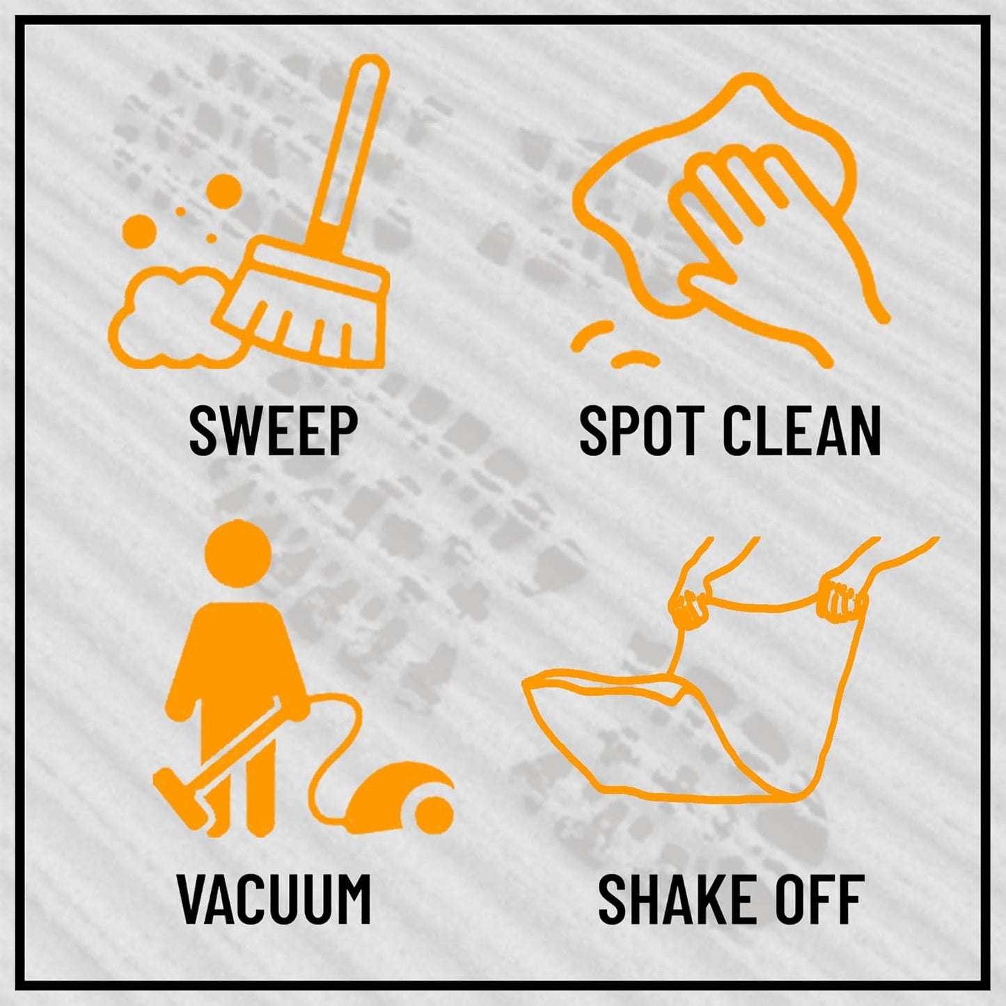 Ottomanson 4' x 6'6" Mud Mat Area Rug Scraper Carpet - Non-Slip, Dirt Trapping for Indoor & Outdoor Use - Ideal for Entryway, Garage, Kitchen, Patio & High-Traffic Areas, Green
