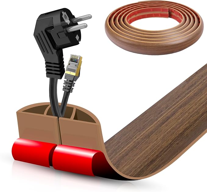 Floor Cord Cover Cable Cavity Self Adhesive Cord Hider Floor 10FT Floor Cable