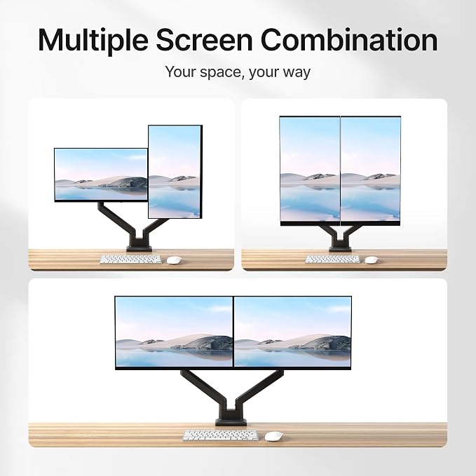 monTEK Dual Monitor Mount Monitor Arms